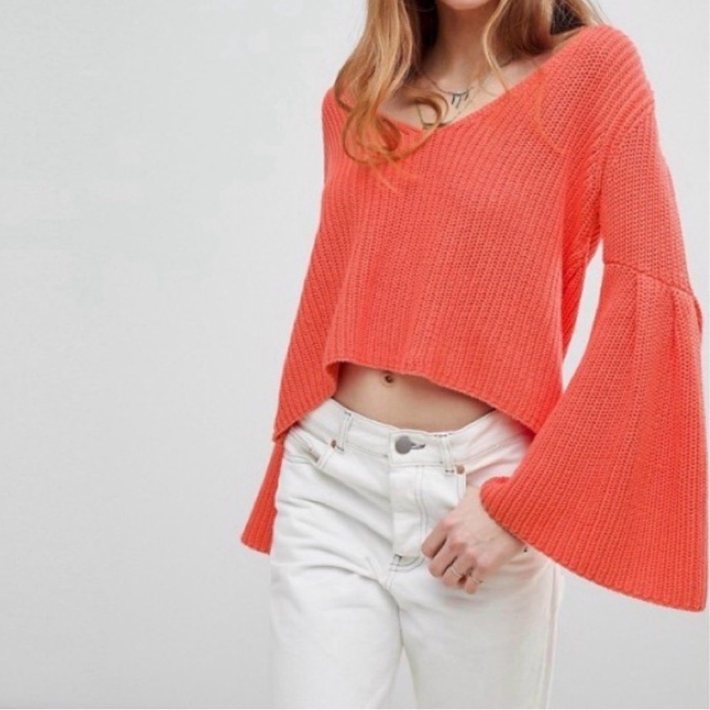 Free People Damsel 100% Cotton Chunky Knit Sweater